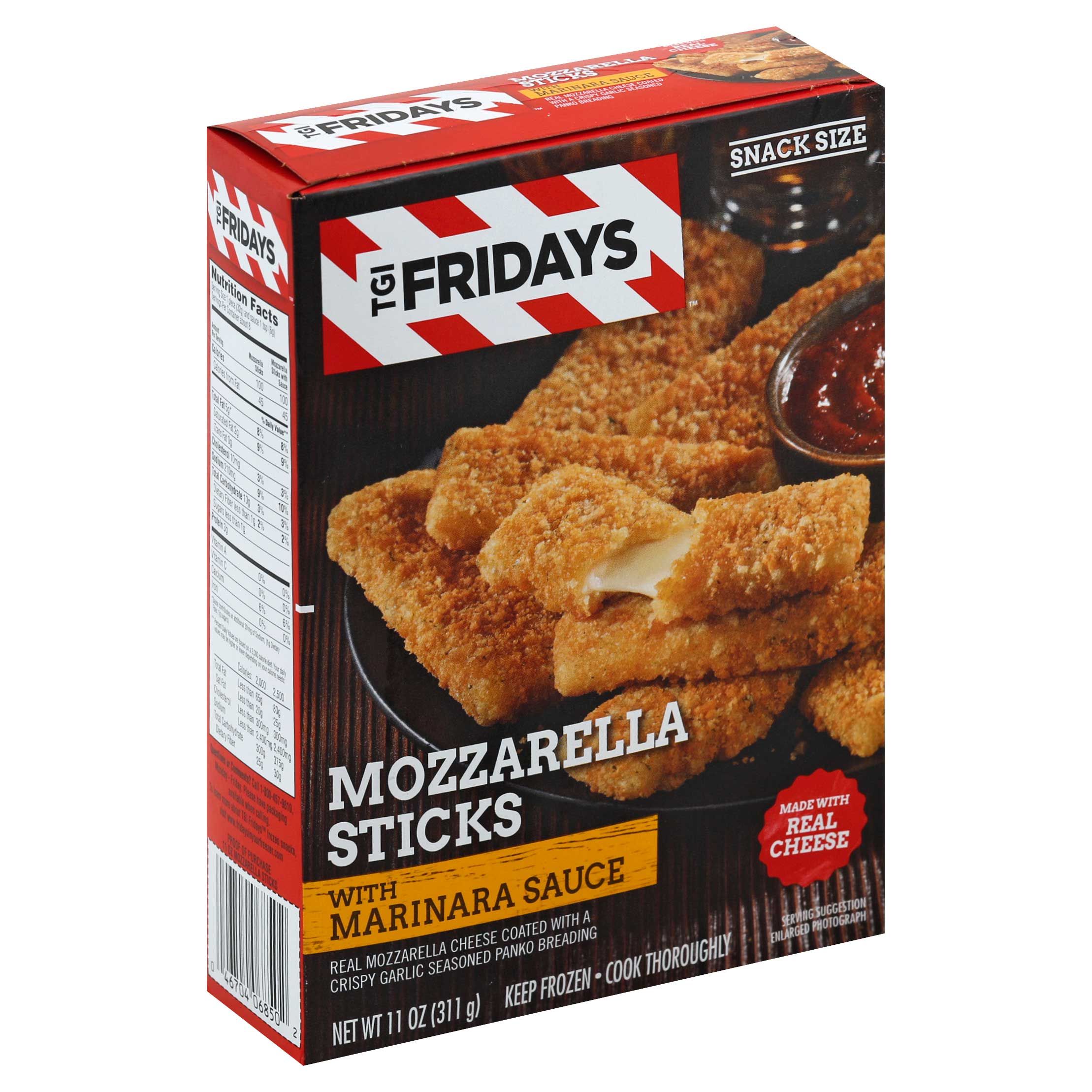 Tgi Fridays Mozzarella Sticks With Marinara Sauce Appetizer, 11 Ounce -- 8 Per Case