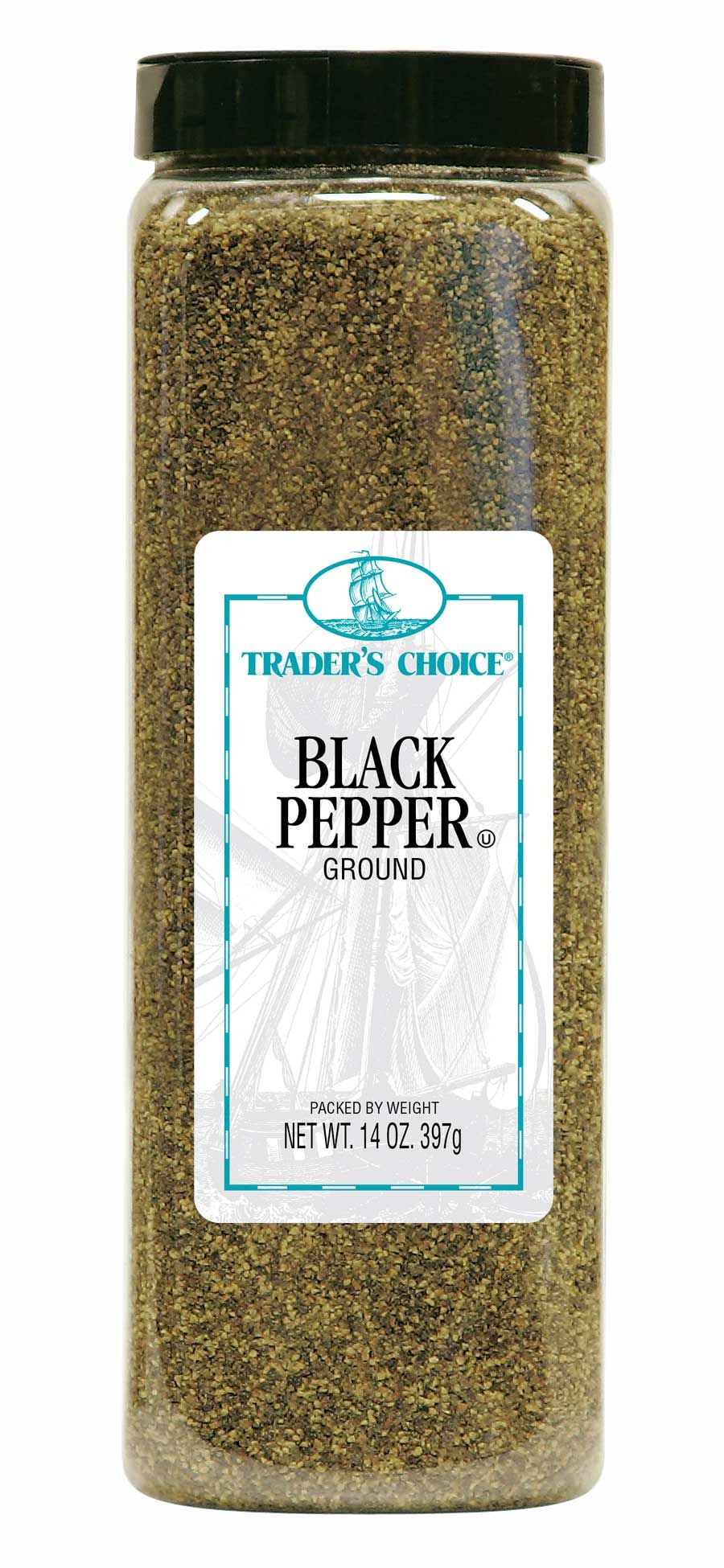 Trader's Choice Ground Black Pepper, 14 Ounce -- 6 Per Case