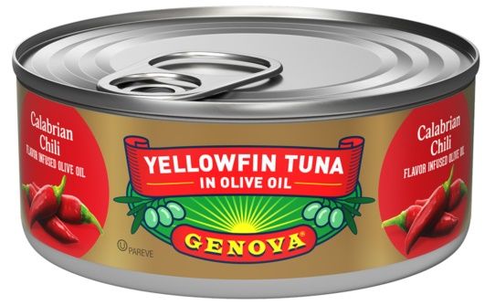 Genova Yellowfin Solid Light Tuna In Calabria Chili Infused Olive Oil, 5 Ounce -- 12 Per Case