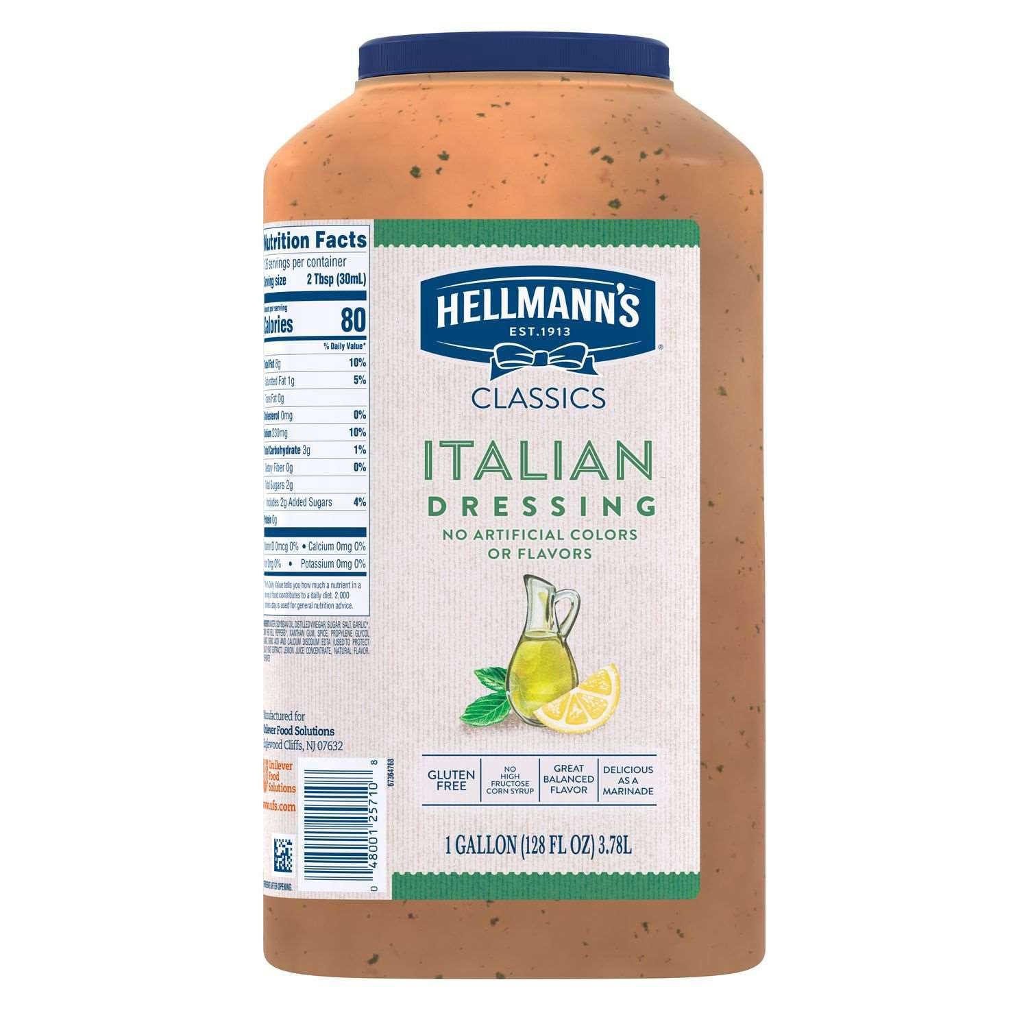 Hellmann's Classics Italian Salad Dressing Jug, 1 Gallon -- 4 Per Case