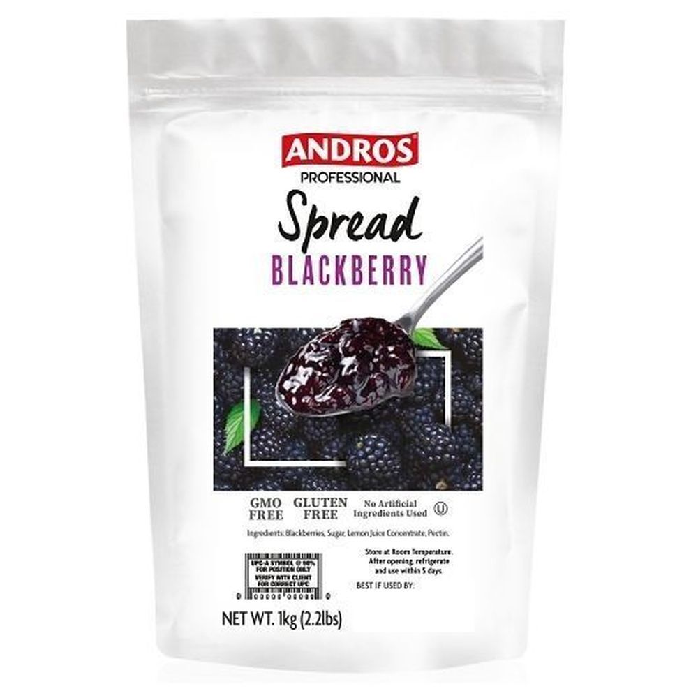 Andros Blackberry Fruit Spread, 2.2 Pound -- 6 Per Case