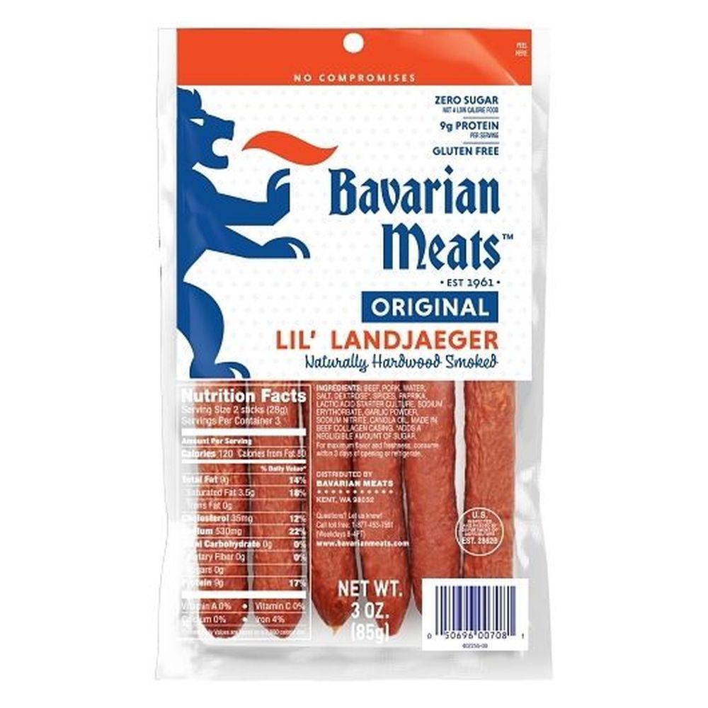Bavarian Meats Original And Spicy Lil Landjaeger - Display, 36 Count