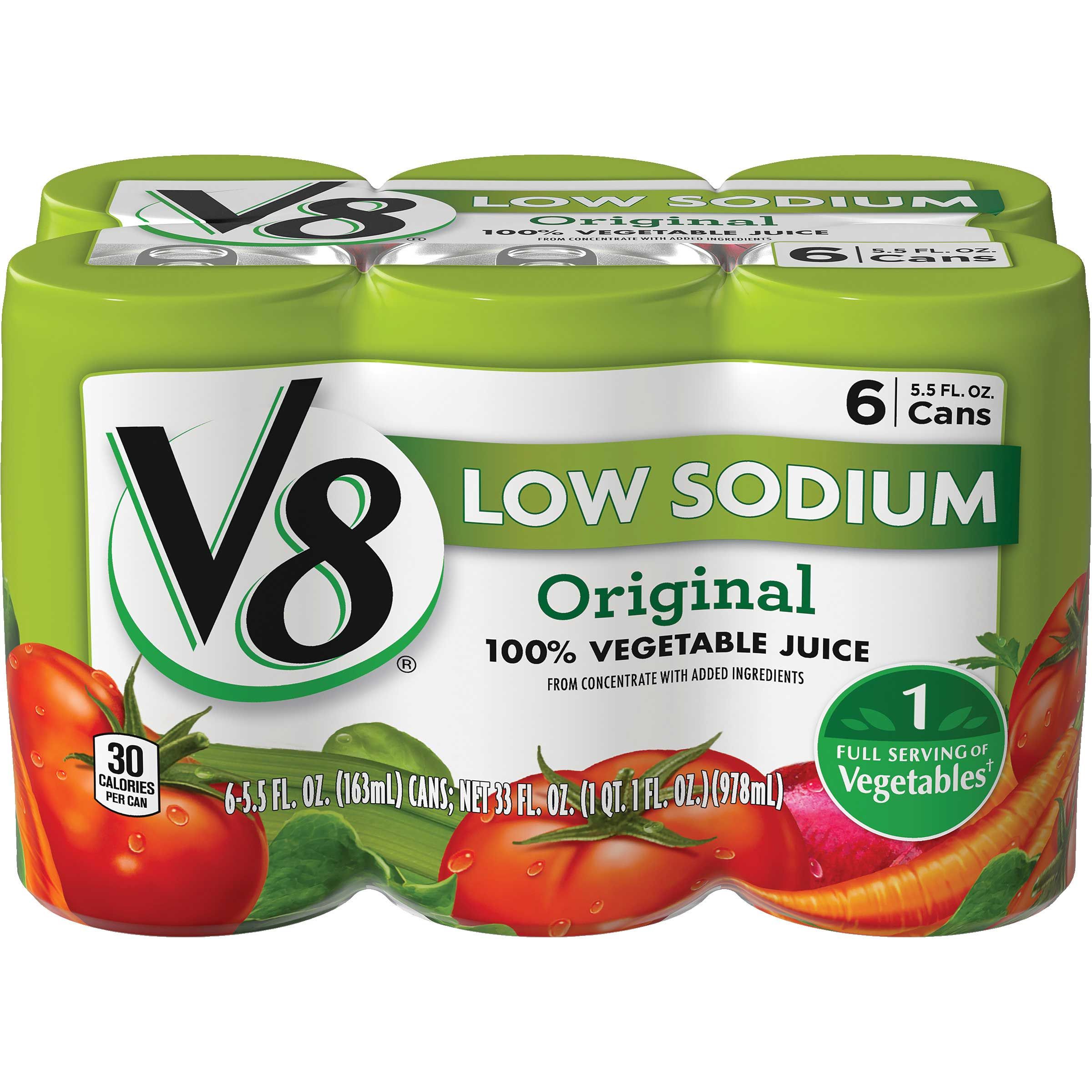 V8 Low Sodium Juice, 5.5 Ounce -- 48 Per Case