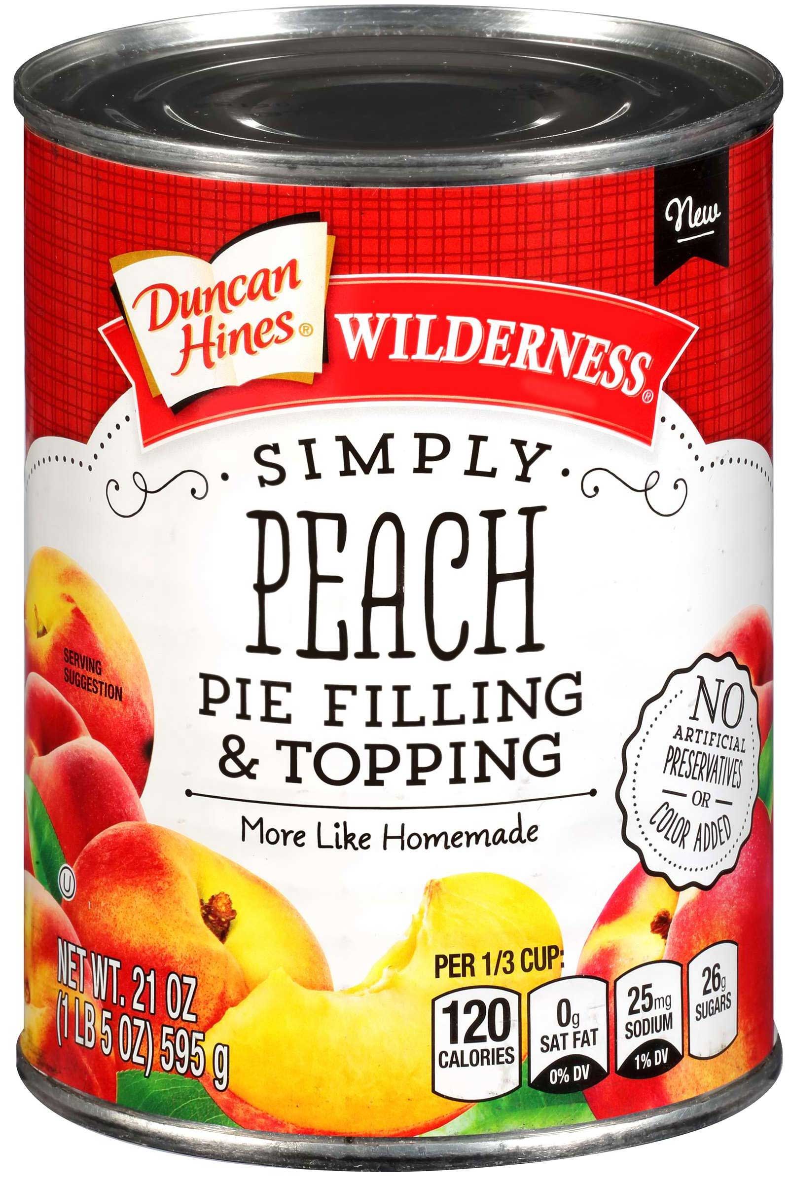 Wilderness Duncan Hines Simply Peach Pie Filling And Topping, 21 Ounce -- 8 Per Case