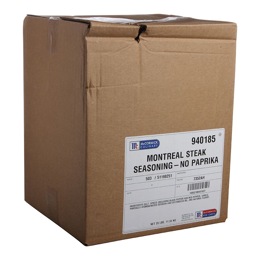 Mccormick Monteal Steak Seasoning With No Paprika, 25 Pound