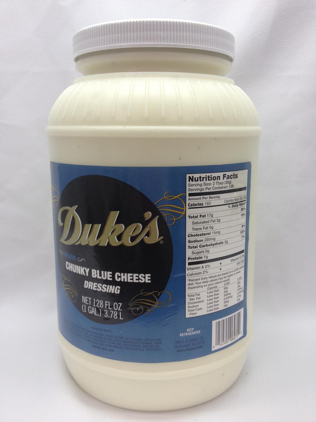 Duke's Deluxe Chunky Blue Cheese Dressing, 1 Gallon -- 4 Per Case