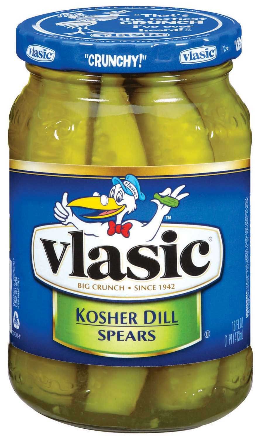 Vlasic Kosher Dill Pickle Spears, 16 Fluid Ounce -- 6 Per Case