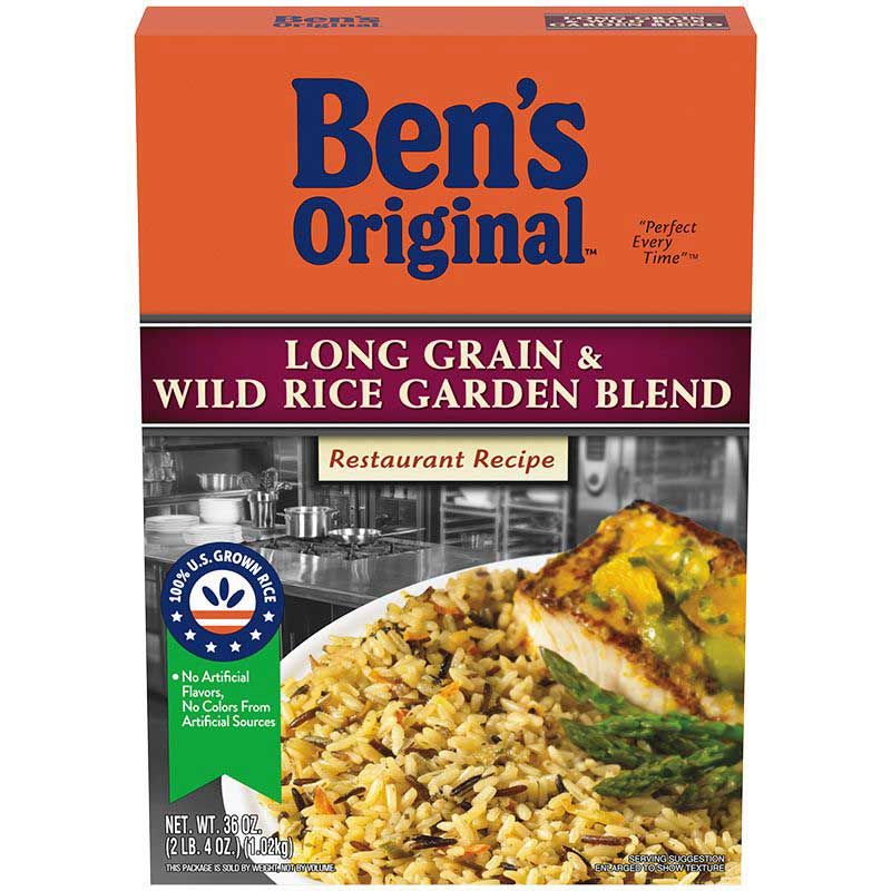 Ben's Original Long Grain And Wild Rice Garden Blend, 36 Ounce -- 6 Per Case