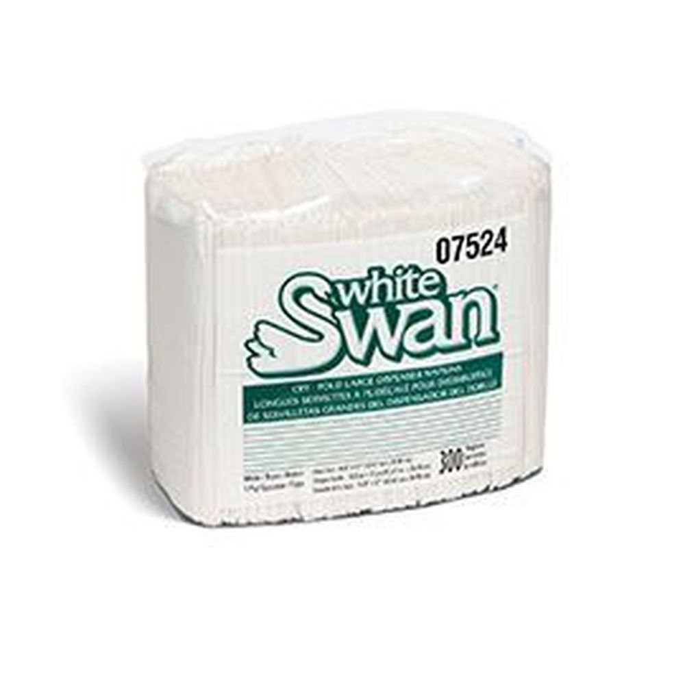 White Swan White 1 Ply Full Off 6 Fold Dispenser Napkin, 300 Count -- 20 Per Case