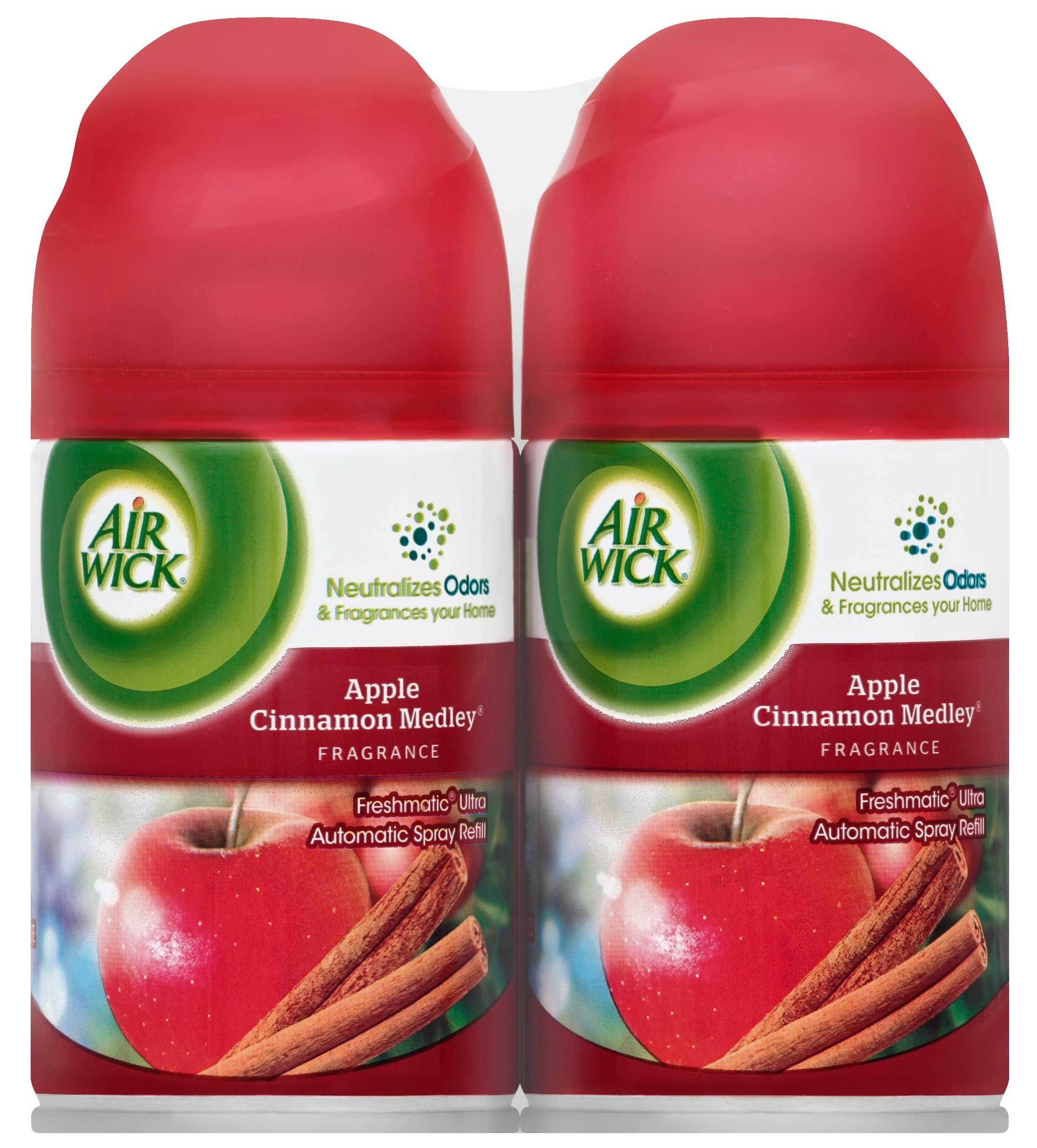 Air Wick Apple Cinnamon Medley Freshmatic Spray Refill, 6.17 Ounce -- 3 Per Case