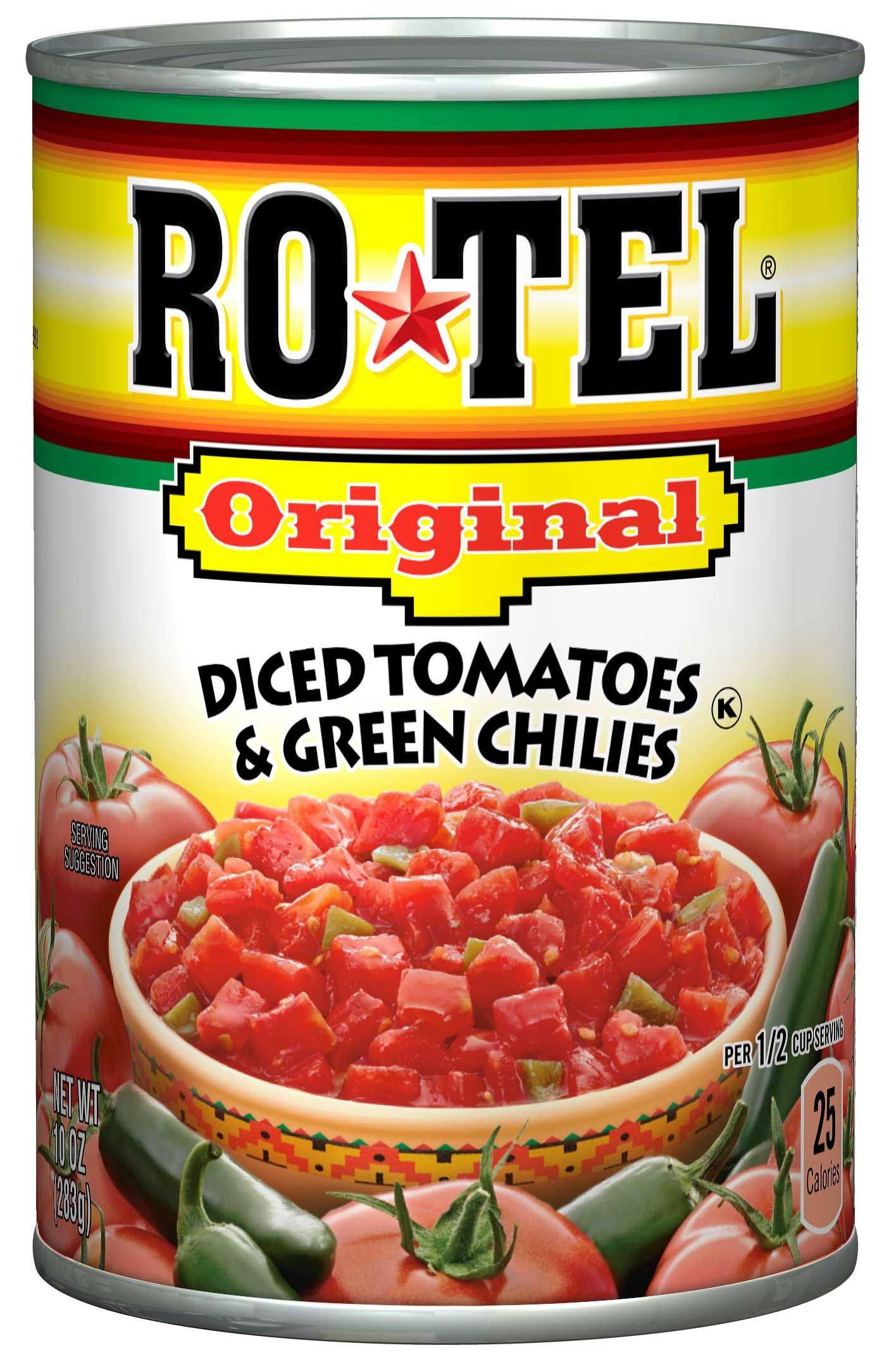 Ro Tel Diced Tomatoes And Green Chilies, 10 Ounce -- 24 Per Case