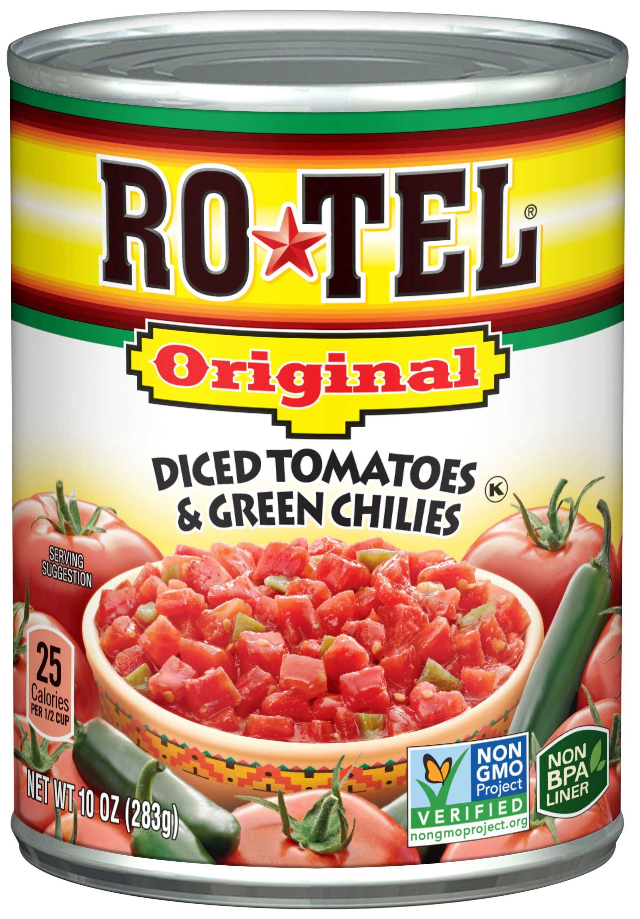 Ro Tel Diced Tomatoes And Green Chilies, 10 Ounce -- 12 Per Case