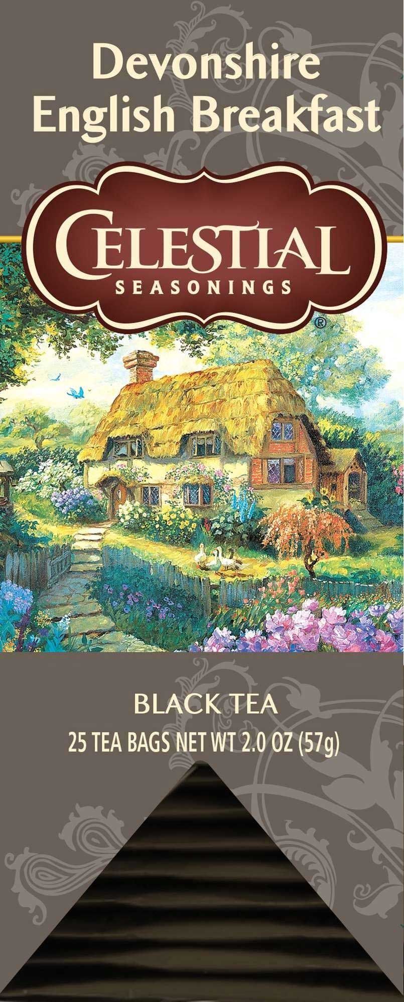 Celestial Seasonings Devonshire English Breakfast Black Tea, 25 Tea Bags Count -- 6 Per Case