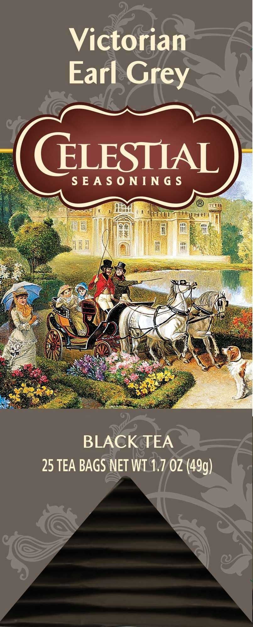 Celestial Seasonings Victorian Earl Grey Black Tea -25 Tea Bags Count -- 6 Per Case