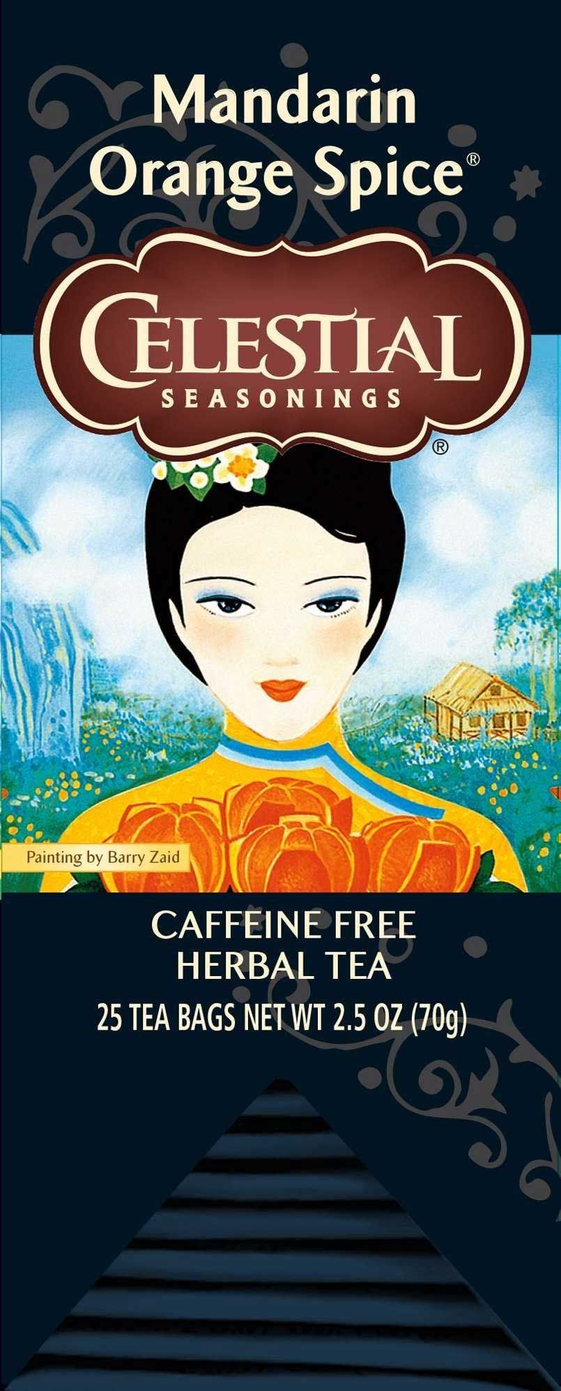 Celestial Seasonings Mandarin Orange Spice Herbal Tea, 25 Tea Bags Count -- 6 Per Case