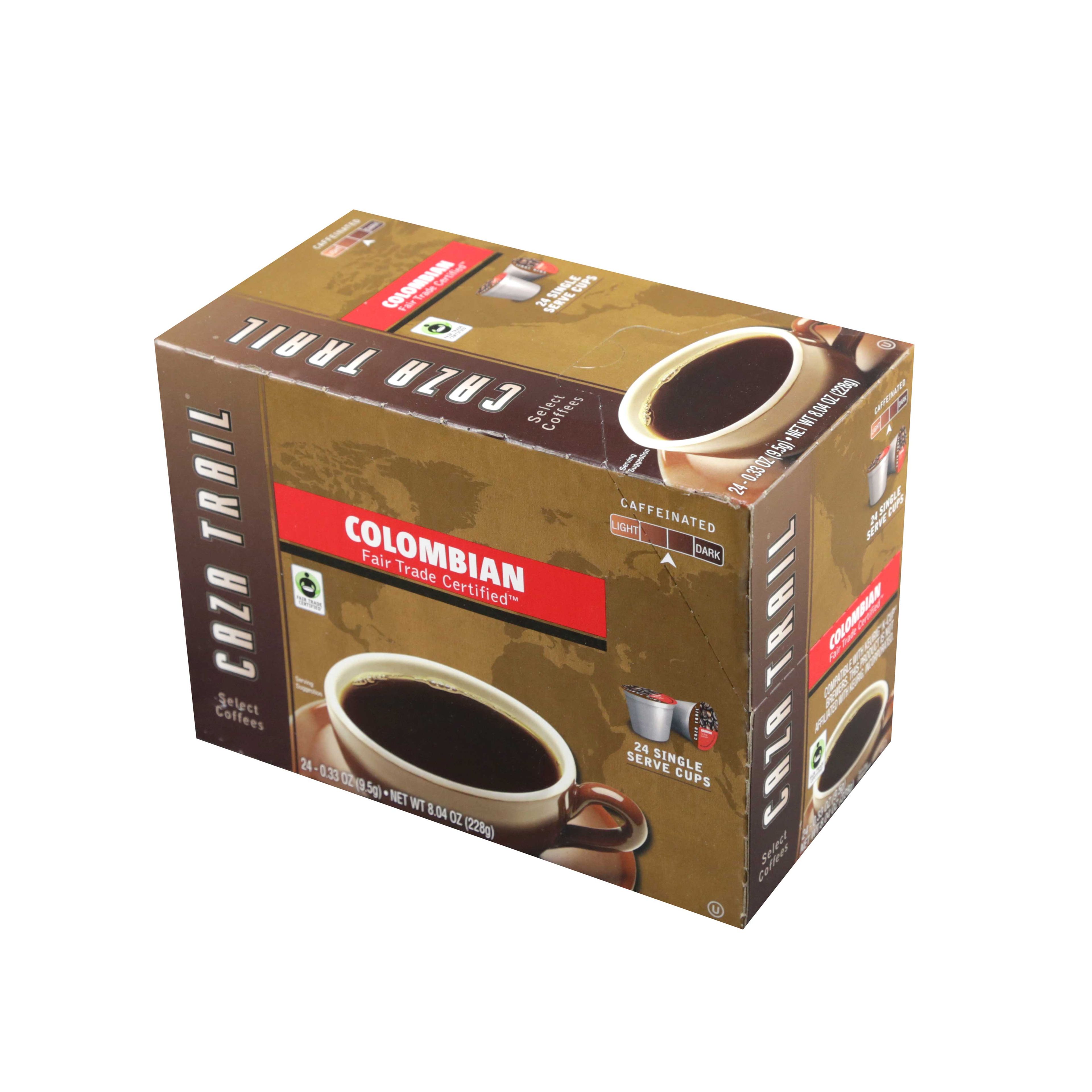 Caza Trail Colombian Roast Coffee, 8.04 Ounce, 24 Count -- 4 Per Case