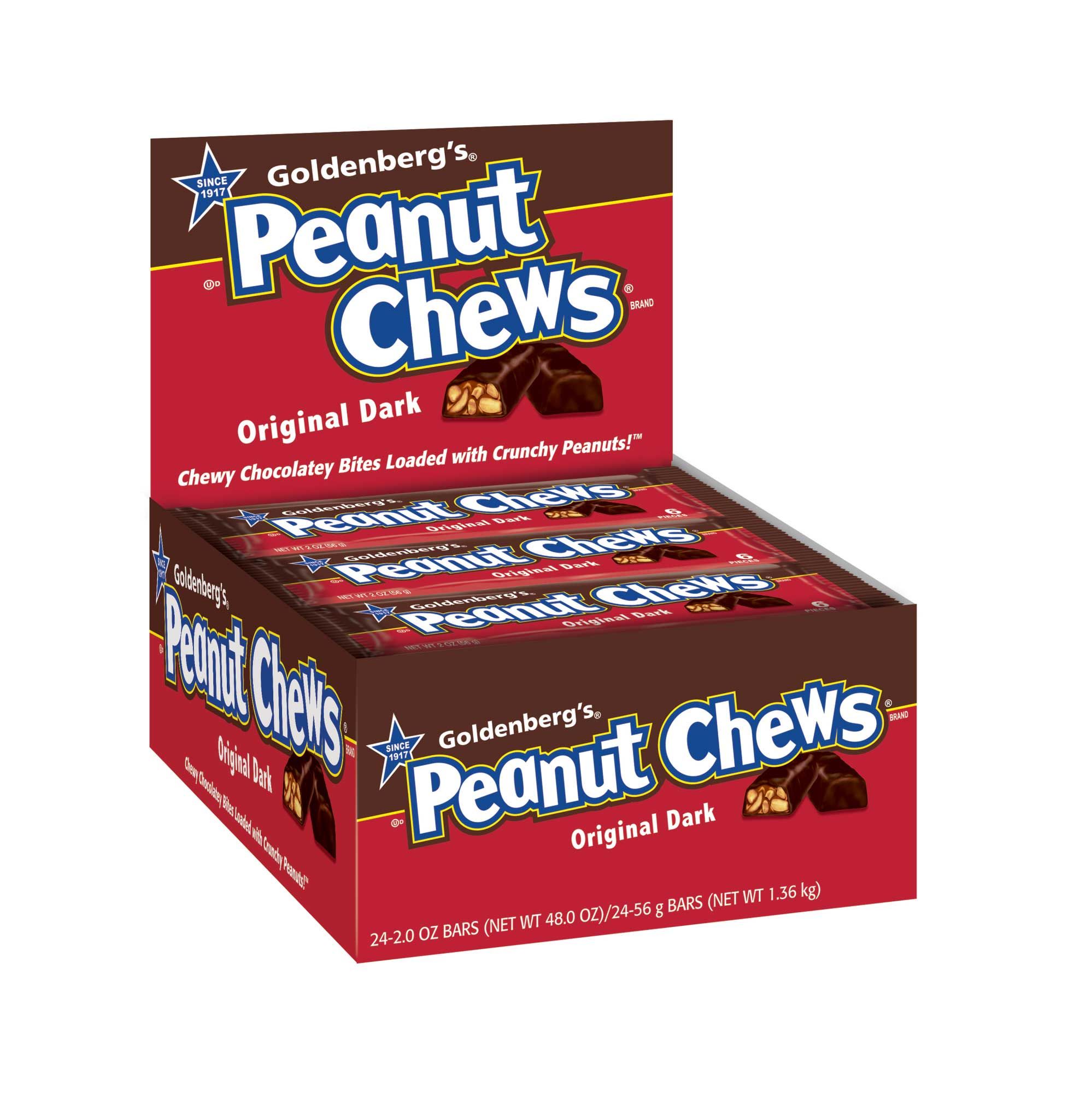 Goldenberg's Peanut Chews Original Dark Candy, 2 Ounce -- 288 Per Case