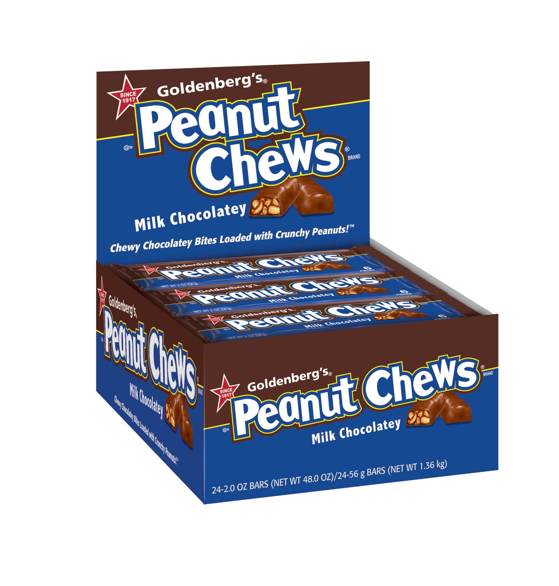 Goldenberg's Peanut Chews Milk Chocolatey Candy, 2 Ounce -- 288 Per Case