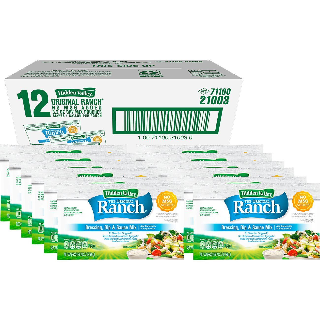 Hidden Valley Original Ranch Dressing Dry Mix, 3.2 Ounce -- 12 Per Case