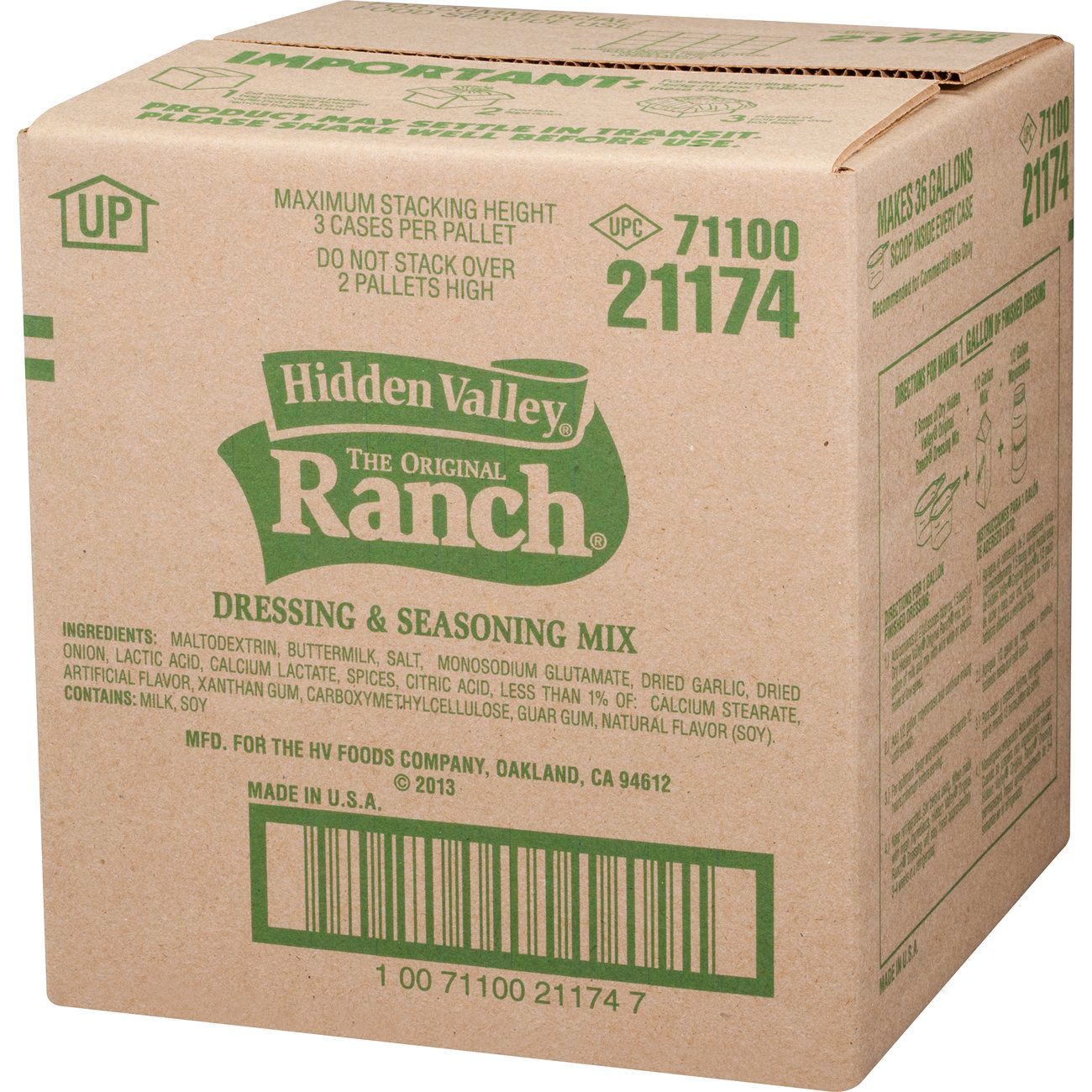 Hidden Valley Original Ranch Dressing And Seasoning Mix, 18 Pound