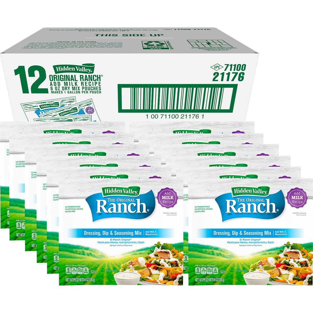 Hidden Valley Original Ranch Dry Dressing Mix, 8 Ounce -- 12 Per Case