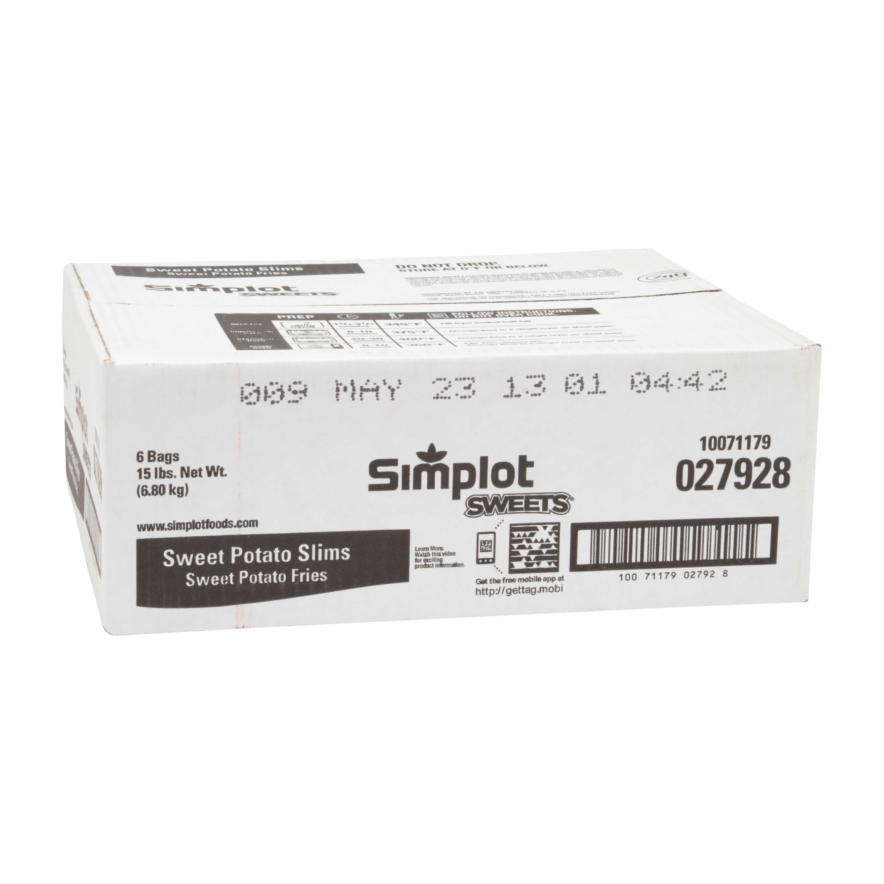 Simplot Sweets Slims Sweet Potato Fries, 2.5 Pound -- 6 Per Case