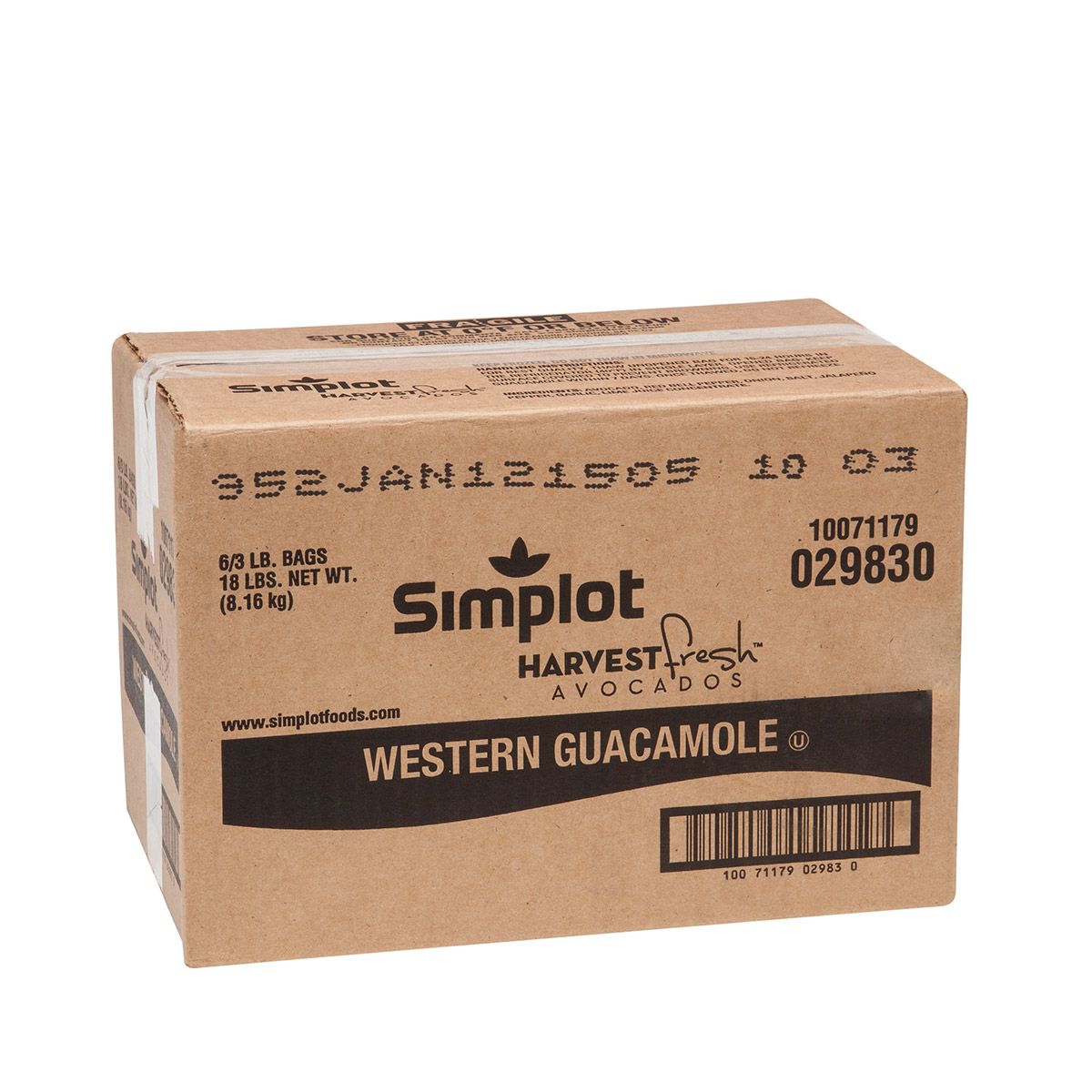 Simplot Harvest Fresh Avocados, Western Guacamole, 3 Pound -- 6 Per Case