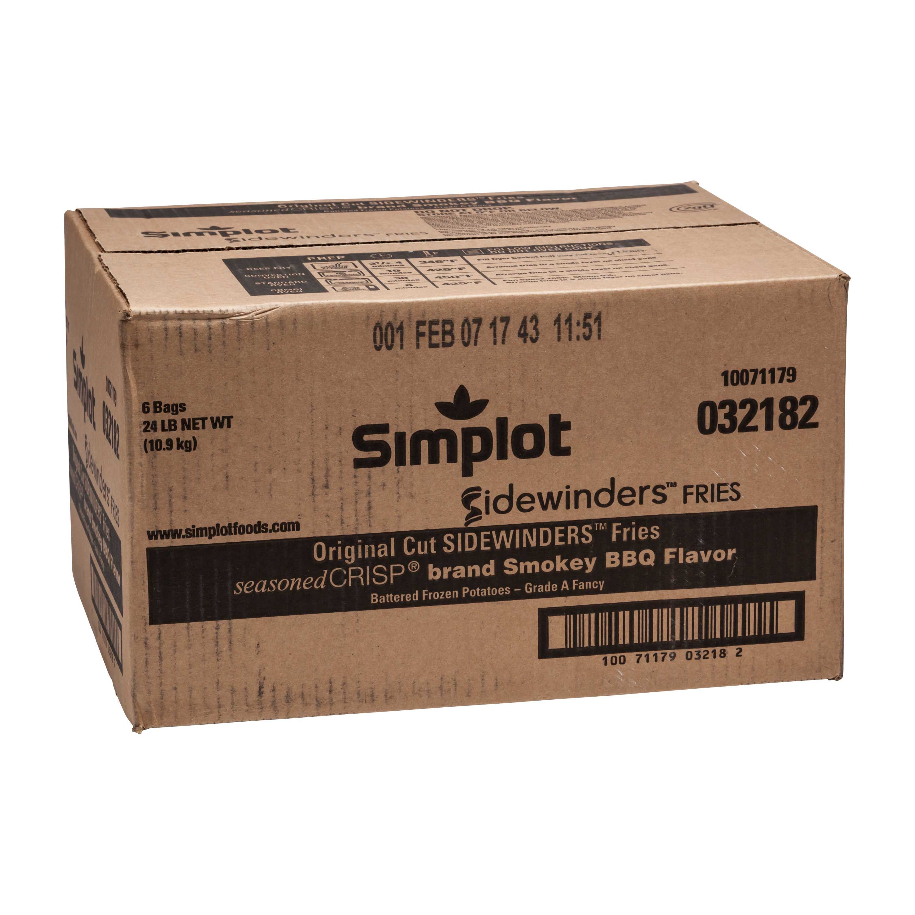 Simplot Sidewinders French Fries, 4 Pound -- 6 Per Case
