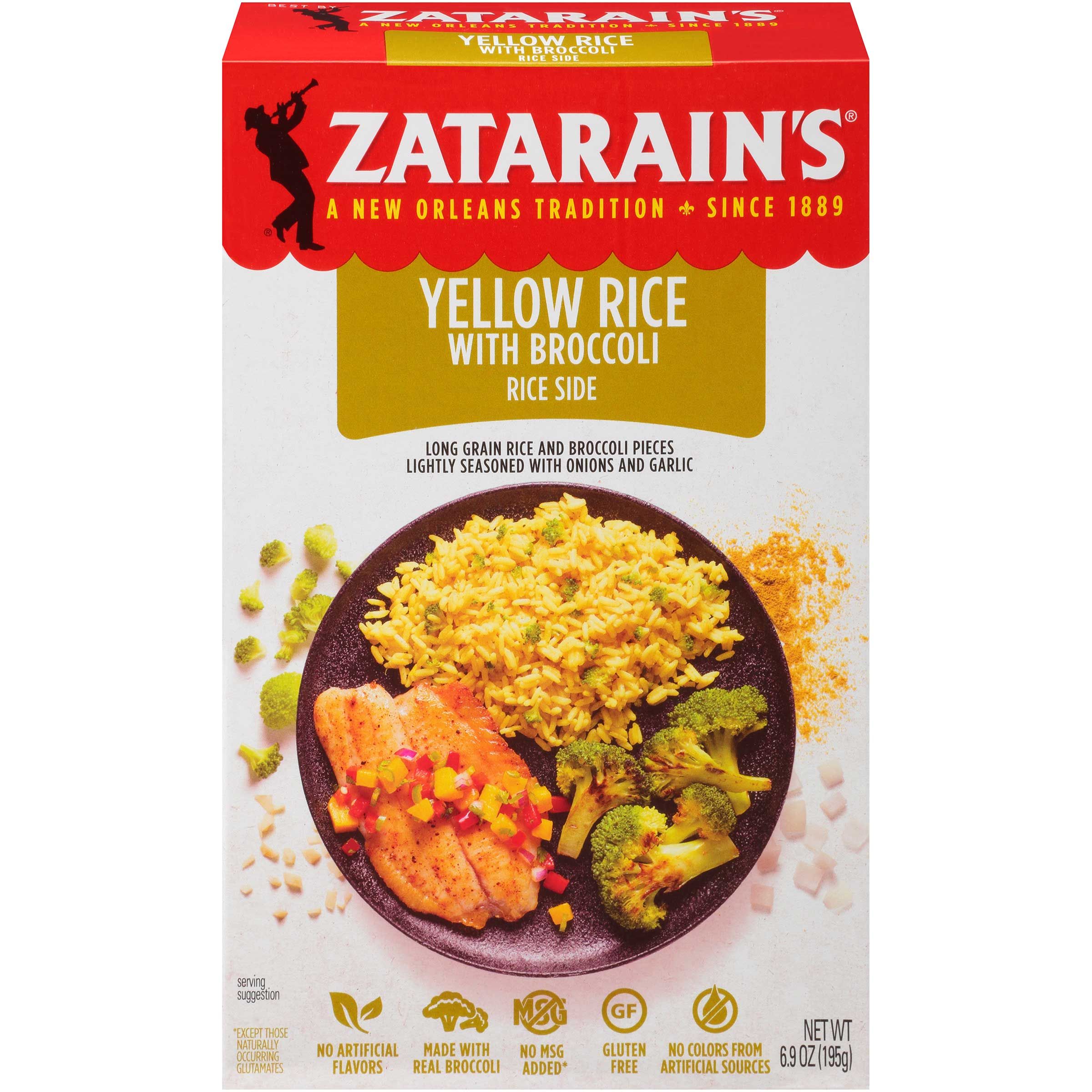 Zatarain's Yellow Rice With Broccoli Rice Side, 6.9 Ounce -- 12 Per Case