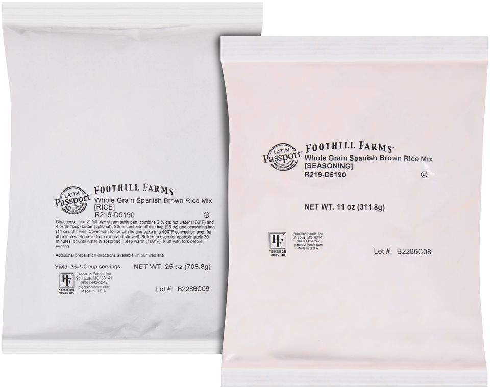 Foothill Farms Spanish Reduced Sodium Whole Grain Brown Rice Mix, 36 Ounce -- 6 Per Case