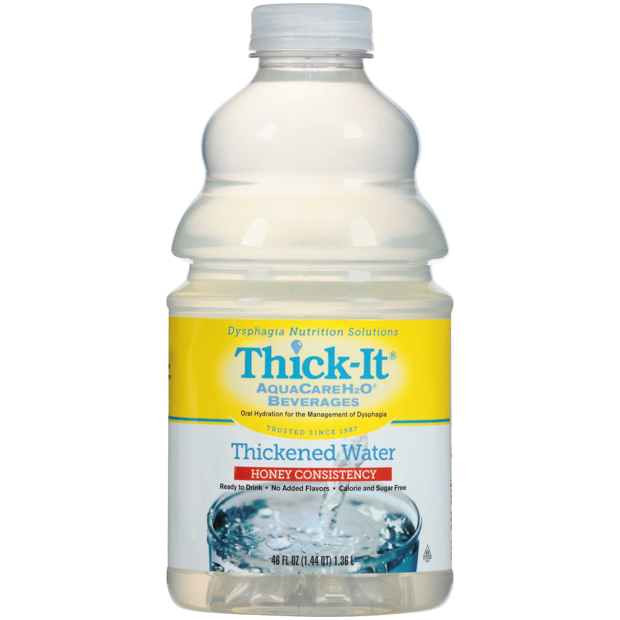 Thick-it Thickened Beverage Water Honey Consistency Zero Calorie Gluten Free, 46 Fluid Ounce -- 4 Per Case