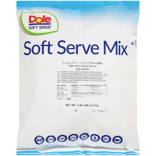Dole Orange Soft Serve Mix, 4.4 Pound -- 1 Each