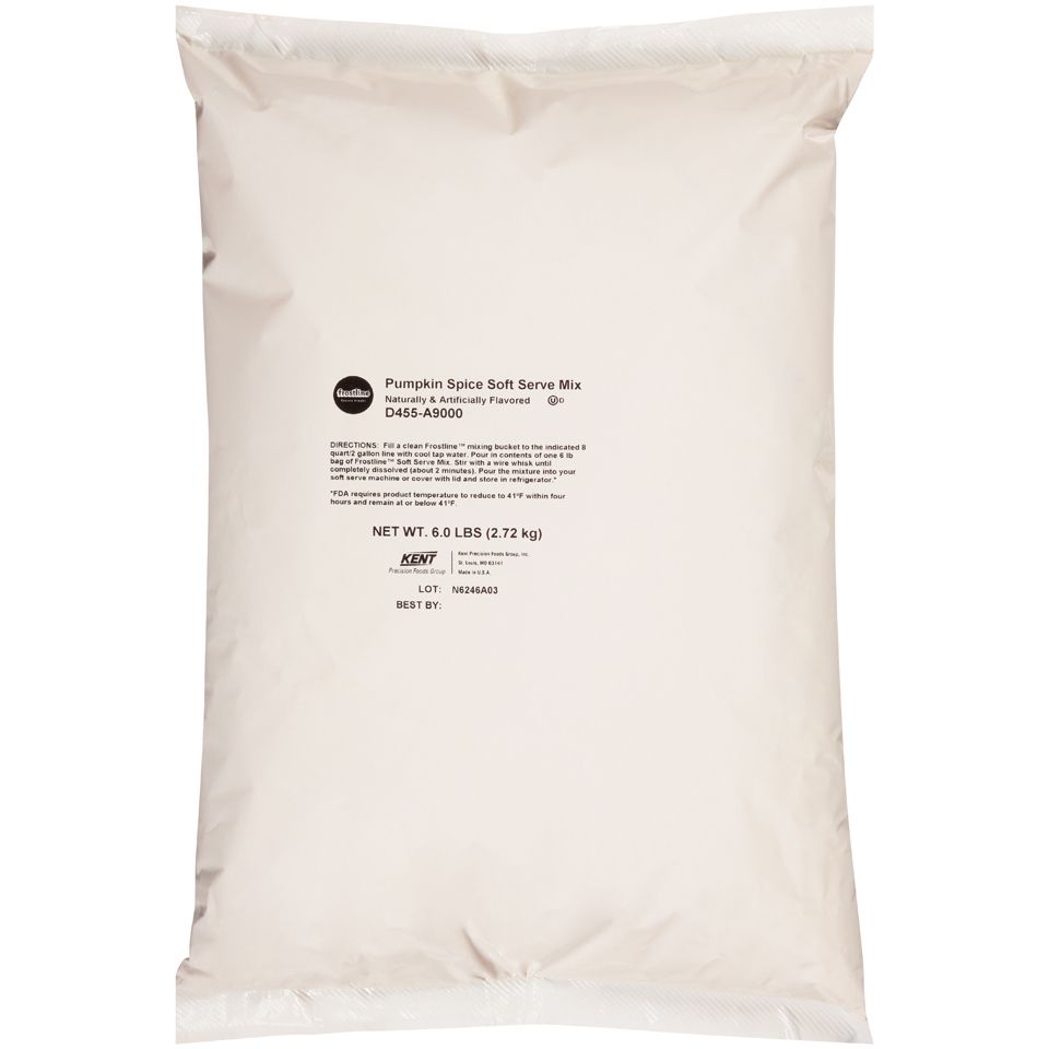 Frostline Pumpkin Spice Soft Serve Mix, 6 Pound -- 4 Per Case