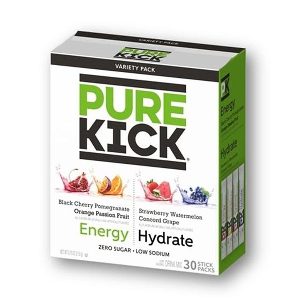 Pure Kick Energy And Hydrate Drink Mix Stick Pack, Variety Pack, 3.33 Ounce -- 6 Per Case