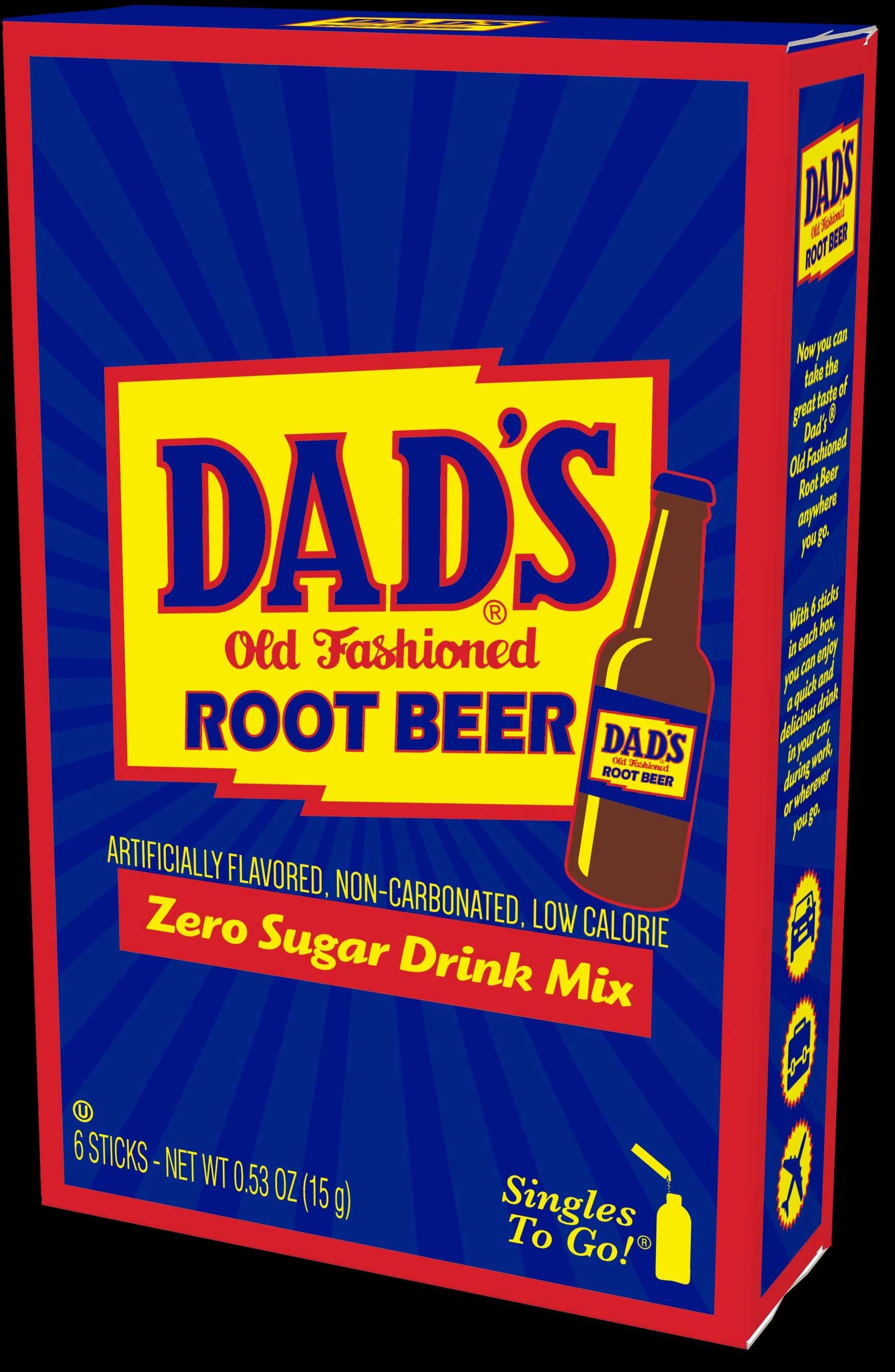 Dad's Singles To Go Root Beer Drink Mix, 0.53 Ounce -- 12 Per Case