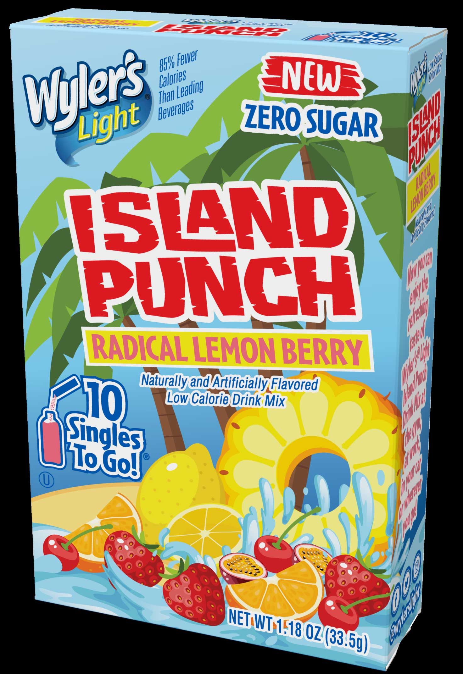 Wyler's Light Singles To Go Island Punch Lemon Berry Drink Mix, 1.18 Ounce -- 12 Per Case