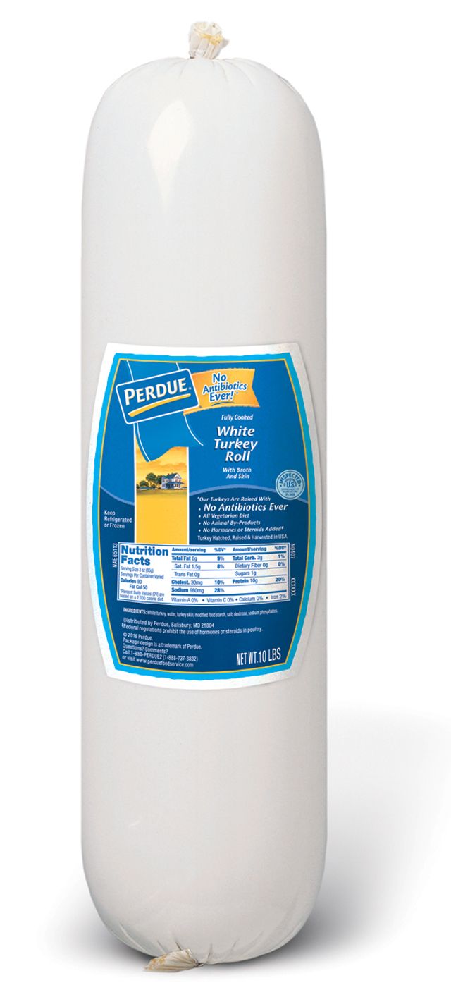 Perdue Farms White Meat Turkey Roll, 10 Pound -- 2 Per Case