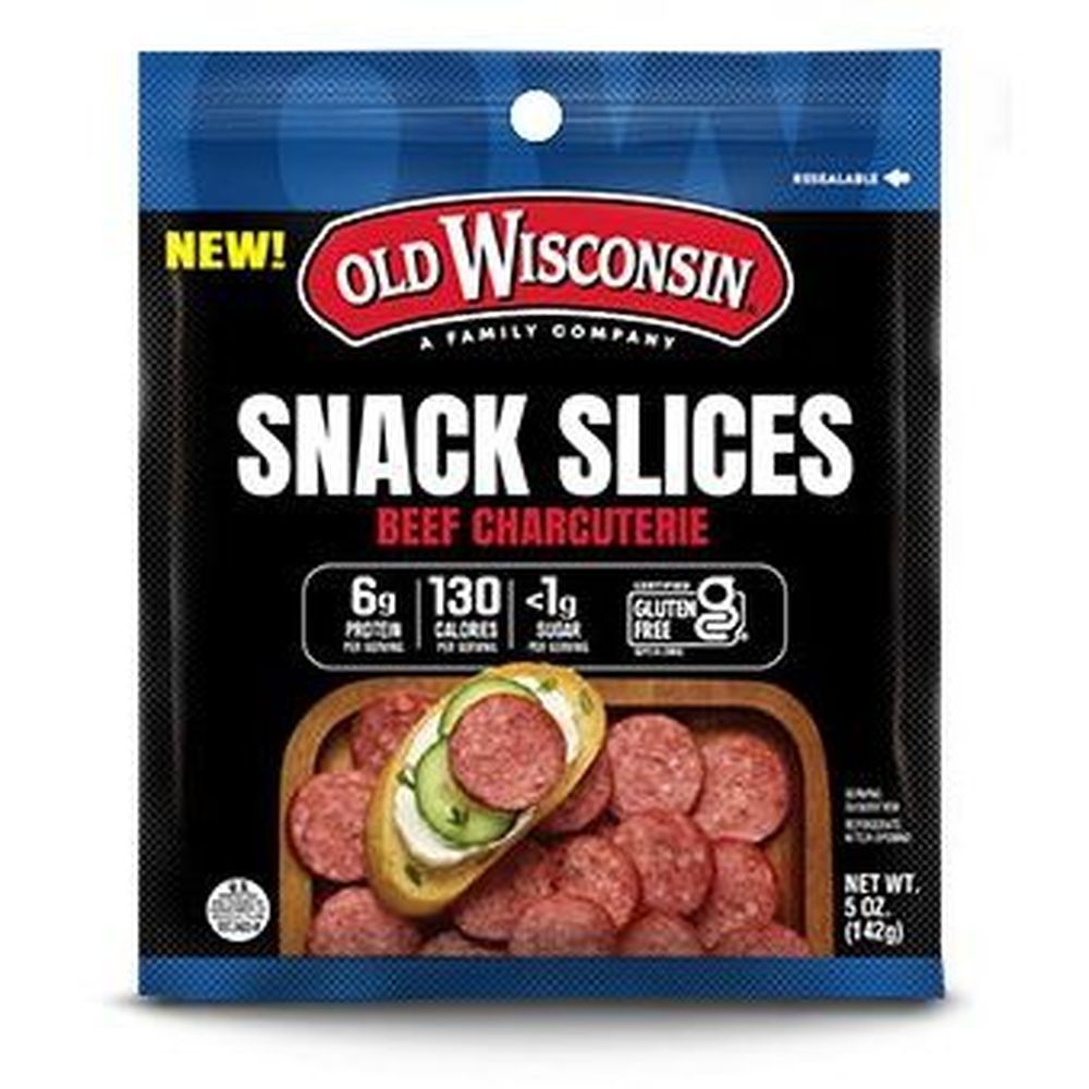 Old Wisconsin Beef Salami Charcuterie Snack Slices, 5 Ounce -- 12 Per Case