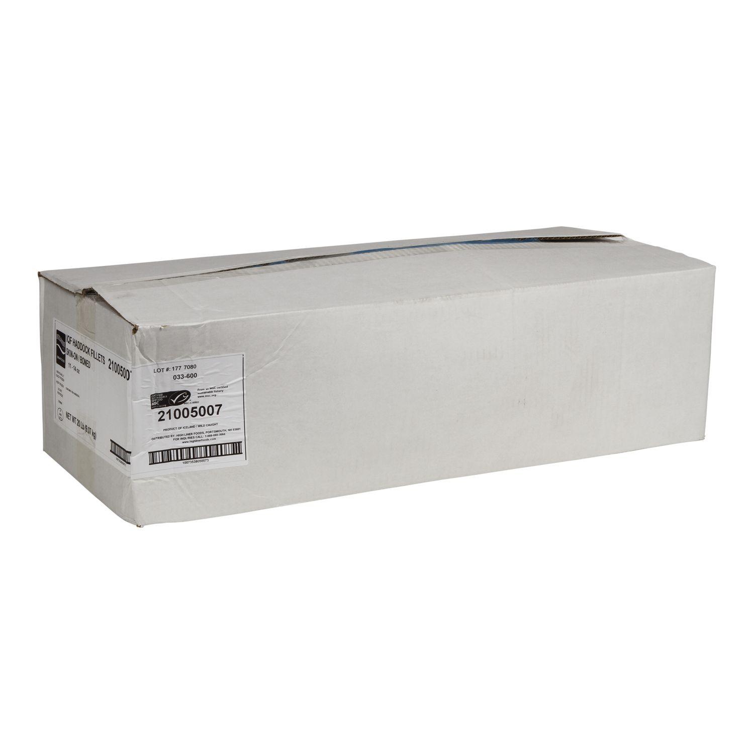 Icelandic Seafood Skin On Haddock Fillet, 20 Pound