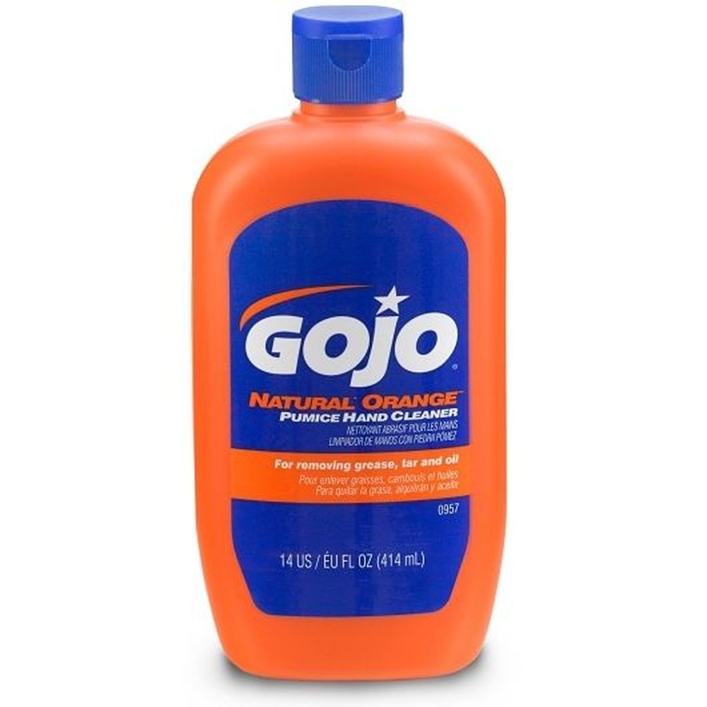 Gojo 14 Fluid Ounce Natural Orange Pumice Hand Cleaner, 12 Count