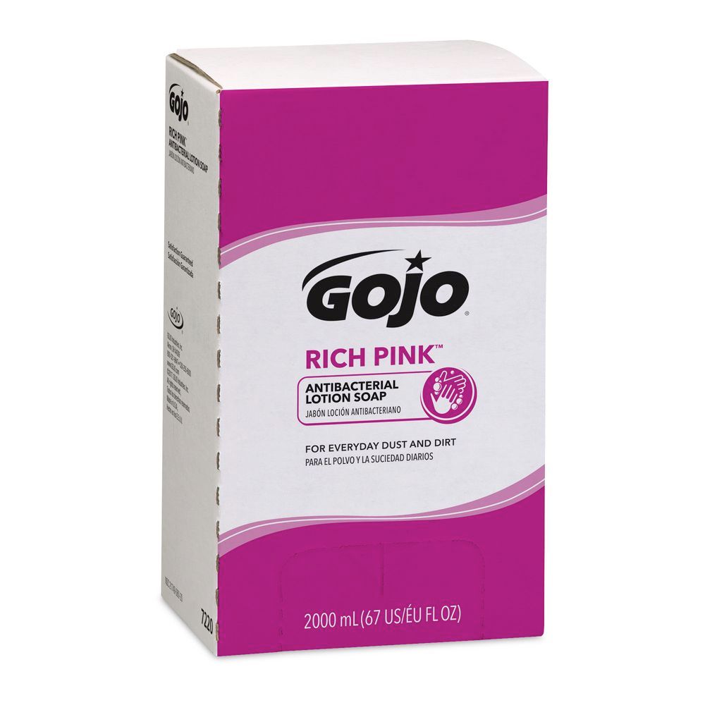 Gojo Rich Pink Antibacterial Lotion Soap, 2000 Ml -- 4 Per Case