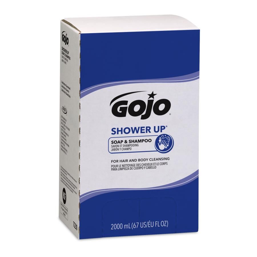 Gojo Shower Up Pro Rose Hair And Body Soap And Shampoo, 2000 Ml Refill -- 4 Per Case