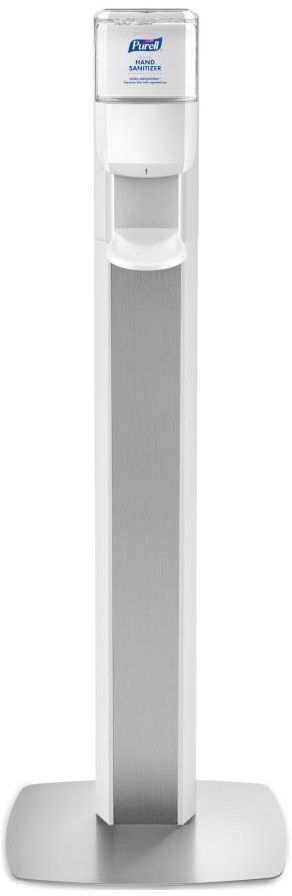 Purell White Sliver Dispenser Stand For Hand Sanitizer