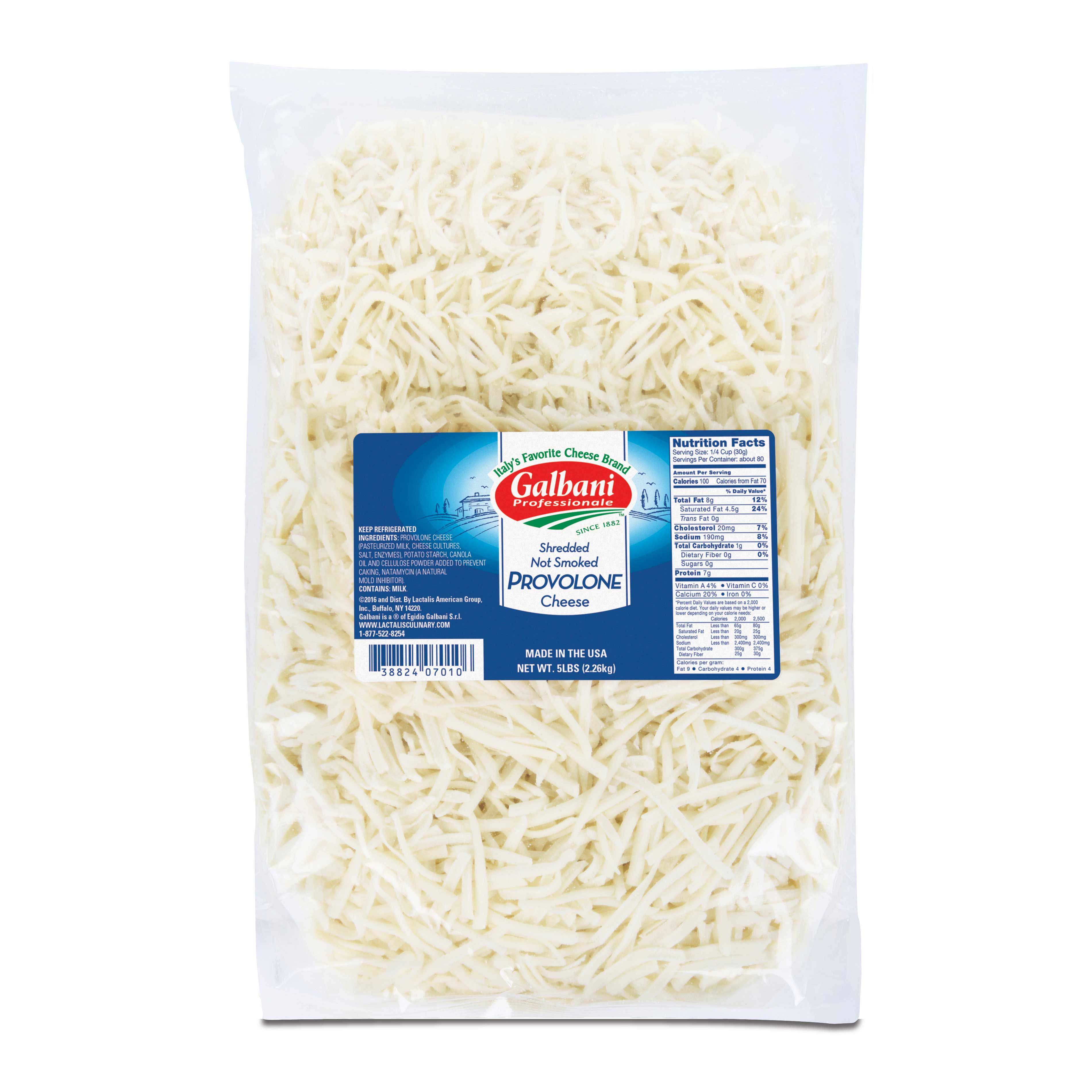 Galbani Shredded Provolone Cheese, 5 Pound -- 6 Per Case