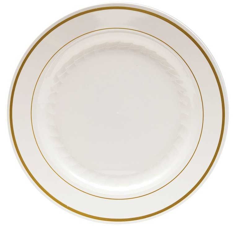 Wna Masterpiece Ivory With Gold Plate, 7.5 Inch -- 150 Per Case