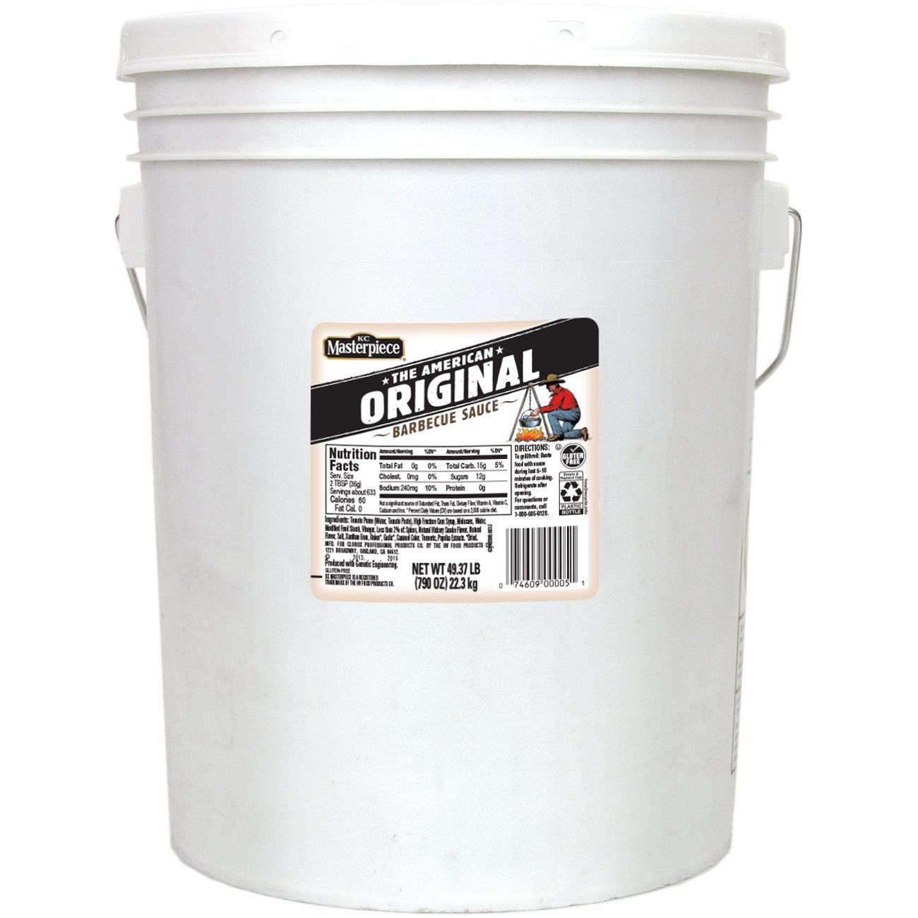 Kc Masterpiece Original Barbecue Sauce Pail, 5 Gallon