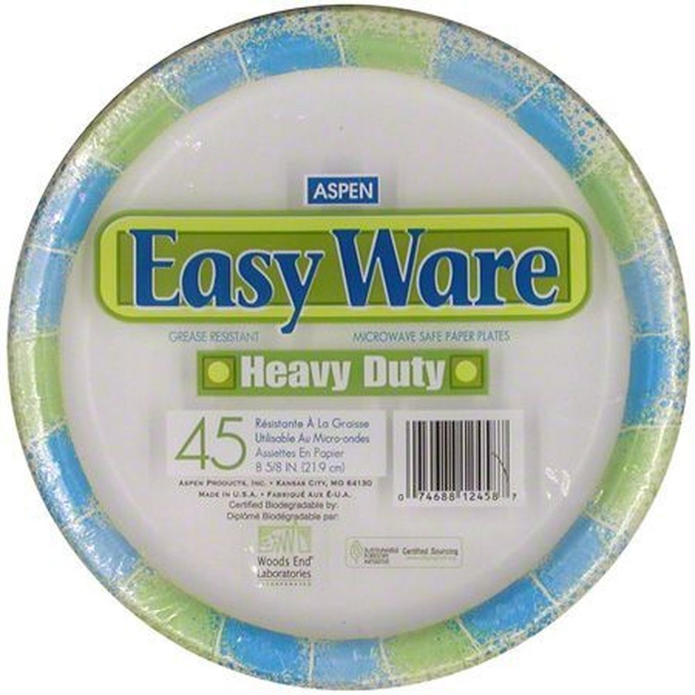 Aspen Easy Ware Design Heavy Duty Microwave Safe Printed Paper Plate, 8 5/8 Inch -- 540 Per Case