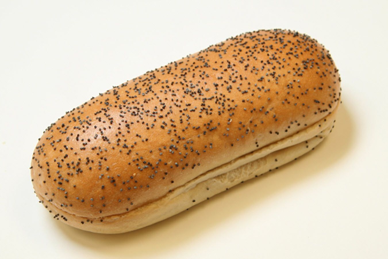 Rotella's Poppy Hinged Sliced Hot Dog Bun, 5.5 Inch Length, 6 Count -- 9 Per Case