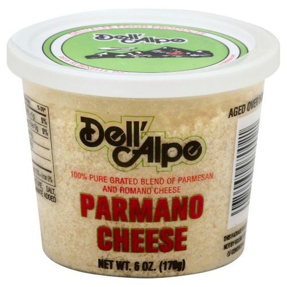 Dell Alpe Grated Parmano Cheese, 6 Ounce -- 12 Per Case