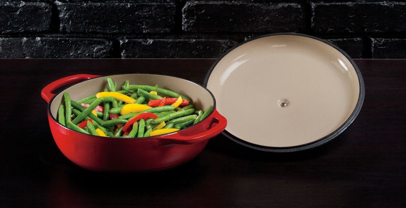 Lodge Red Dutch Oven, 3 Quart